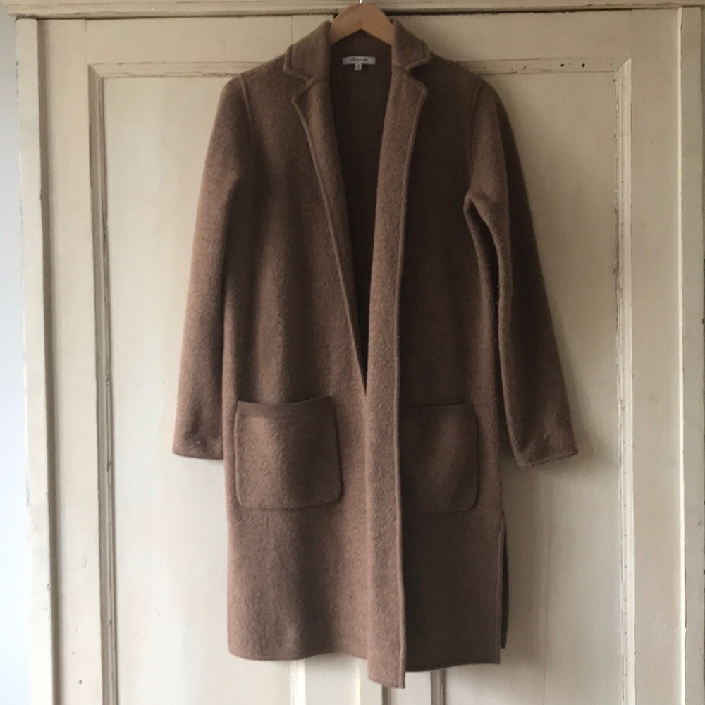 Madewell Camden Sweater Coat camel